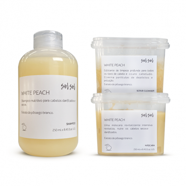 Комплект шампунь + маска + скраб Sol Sol White Peach 250/250/250 мл